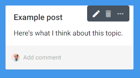 How to edit or comment on a Padlet post.